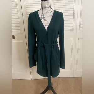A New Day long green boyfriend cardigan sweater with pockets